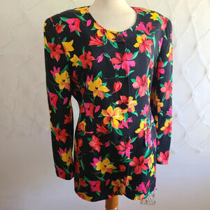 Vintage Jones New York Floral Blazer / Size 12